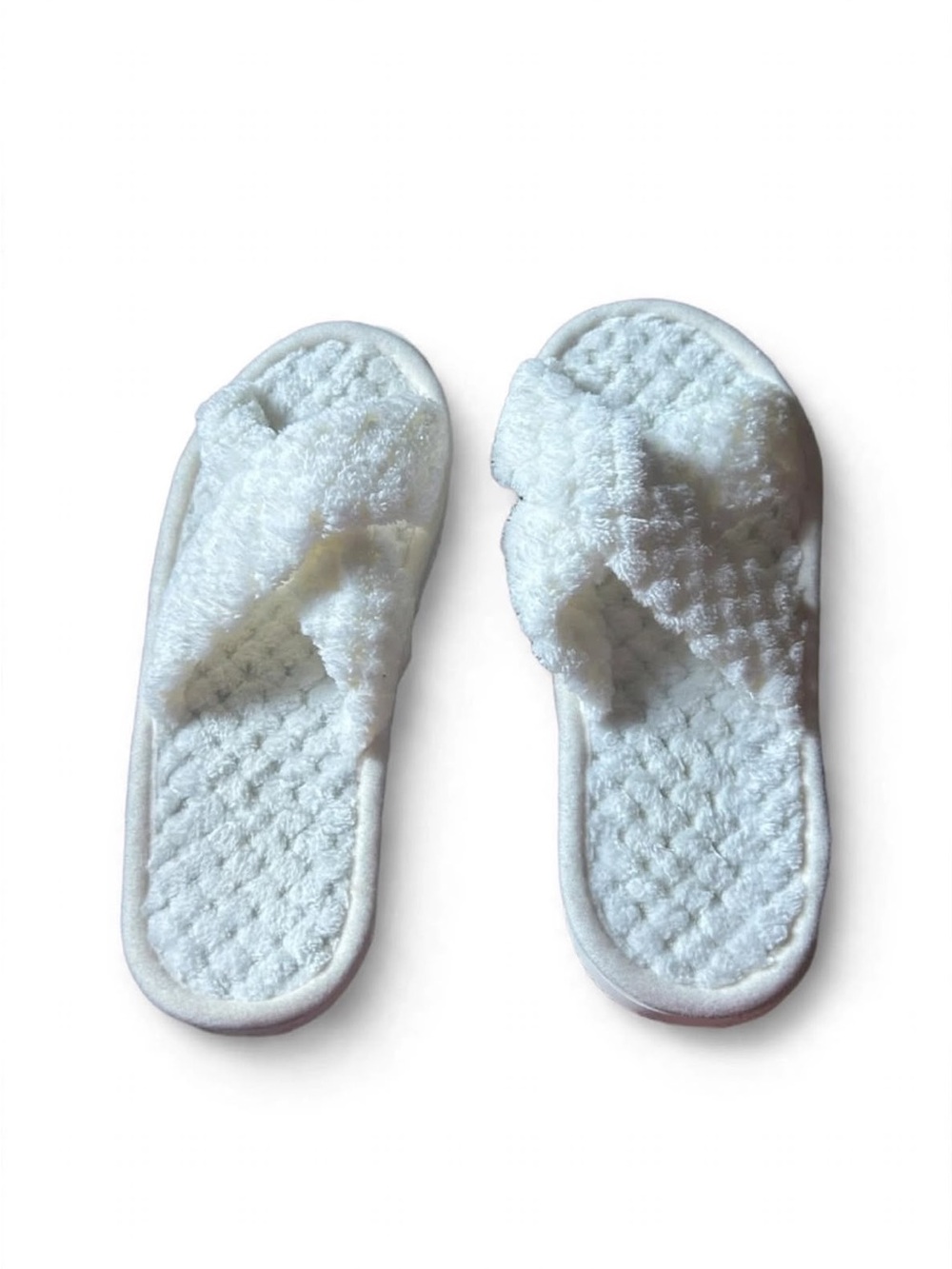 Plush cream Spa Slipper - Soft Bathroom Comfort